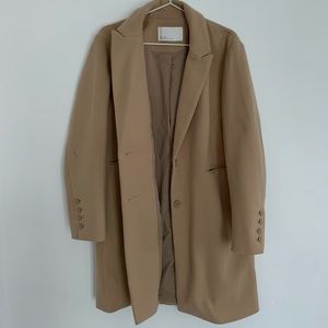 Oak + Fort wool peacoat, tan.